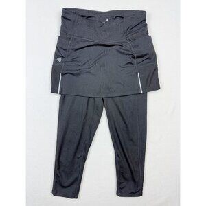 Athleta Contender 2-In-1 Skirt Cropped Pants Combo XXS‎ Black Womens Activewear